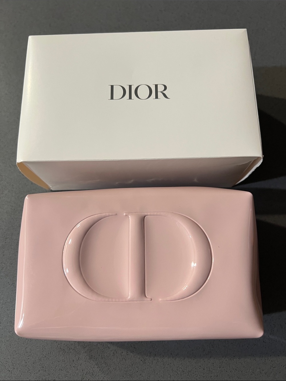 Dior Pale Pink Embossed CD Makeup Case